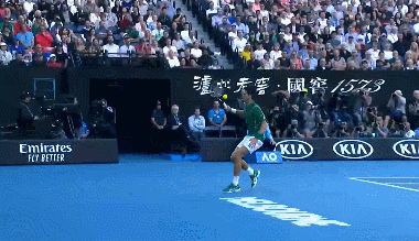 大心脏!德约科维奇在澳网决赛上演胯下击球,全场观众掌声雷动