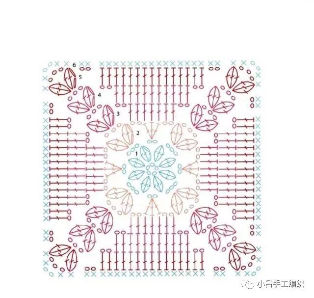 多款钩针三角花样图解,碎毛线好去处