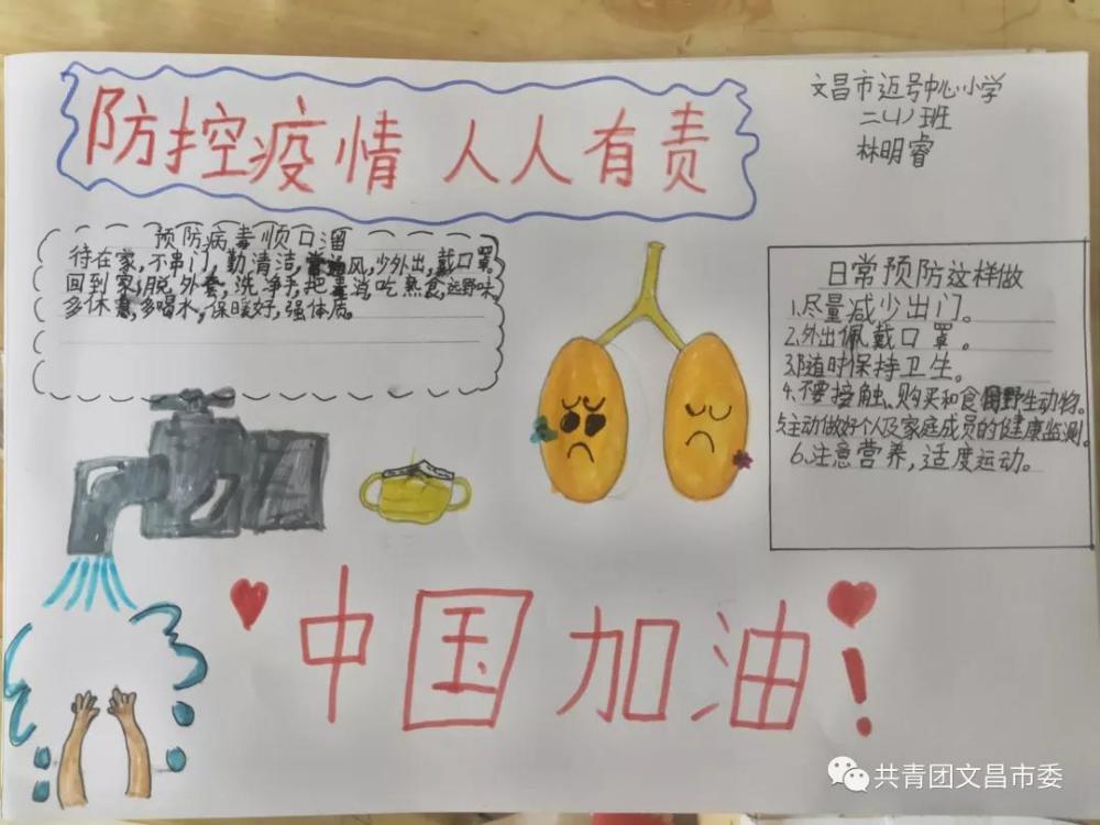 青年之声·文昌·少先队:红领巾 共战疫