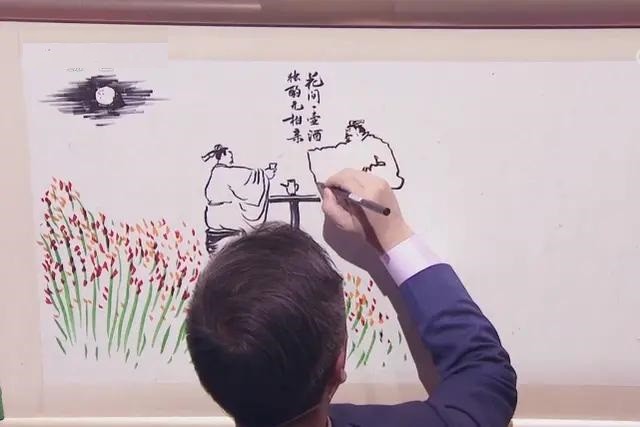 康震现场作画"一幅三答",构思巧妙有内涵,专家反称无艺术性?