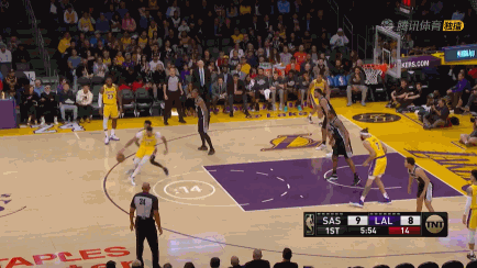 詹皇36 9生涯三分总数超科比 湖人横扫马刺取两连胜_体育_腾讯网