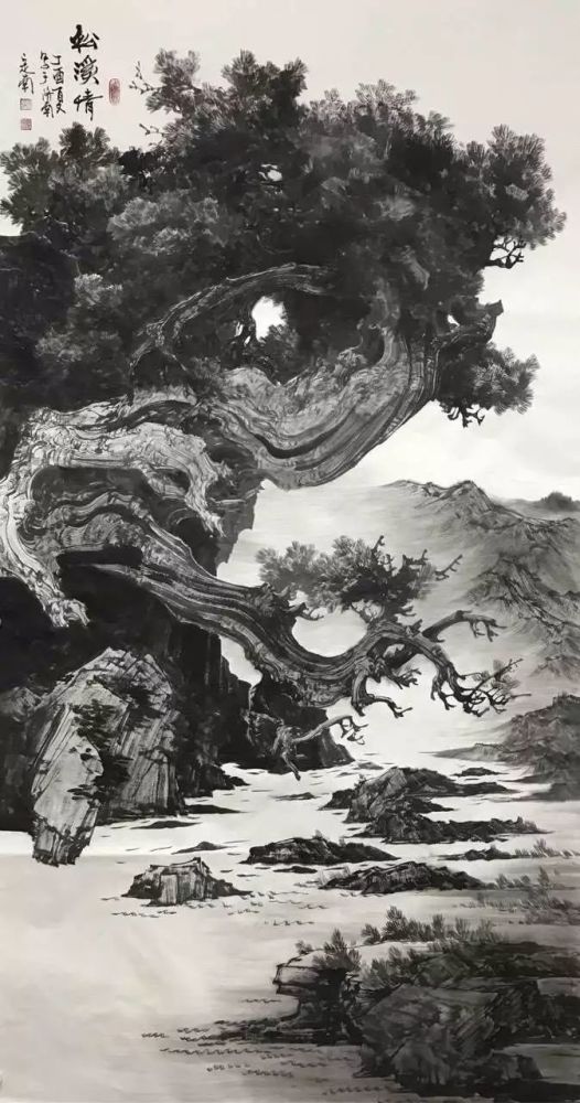《南山松不老·豪气贯长虹》记著名画家胡定南先生敬献钟南山院士新作
