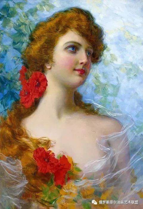 意大利画家gaetano bellei人物肖像油画作品欣赏