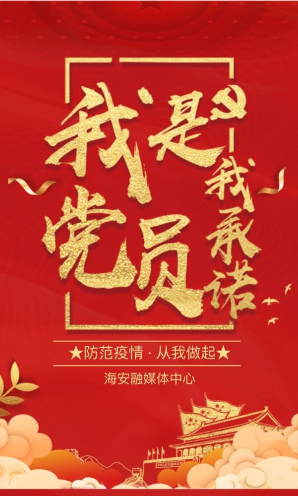 助力疫情防控,我是党员,我承诺!