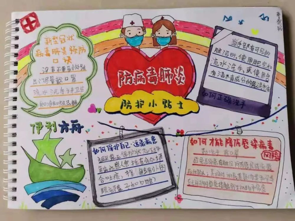 关心同胞 孩子们以各种形式发声 _ _ _ _ 一句句加油 一张张手抄报 一