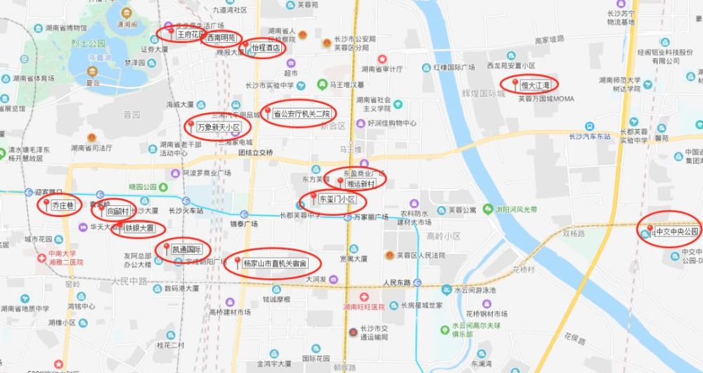 长沙确诊病例涉及118个小区或场所!地图信息曝光