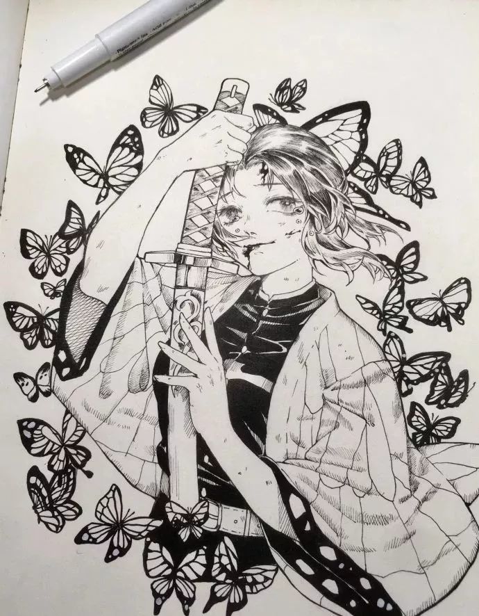 《鬼灭之刃》人物铅笔画