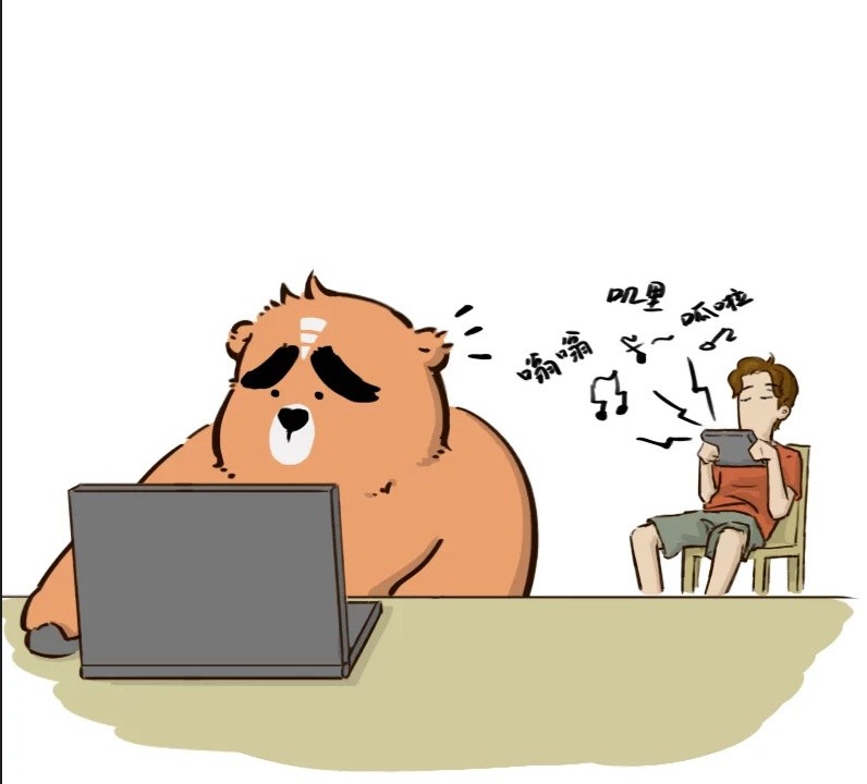 搞笑漫画:大熊肚子不舒服,以为得了绝症