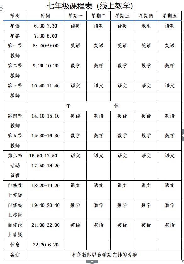 将有关教学工作的安排部署,教学计划,线上课程开放时间,作业内容等