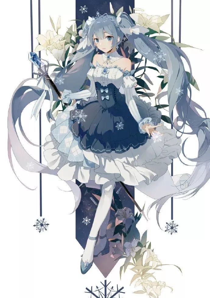 雪初音唯美风动漫壁纸:世界第一的公主殿下