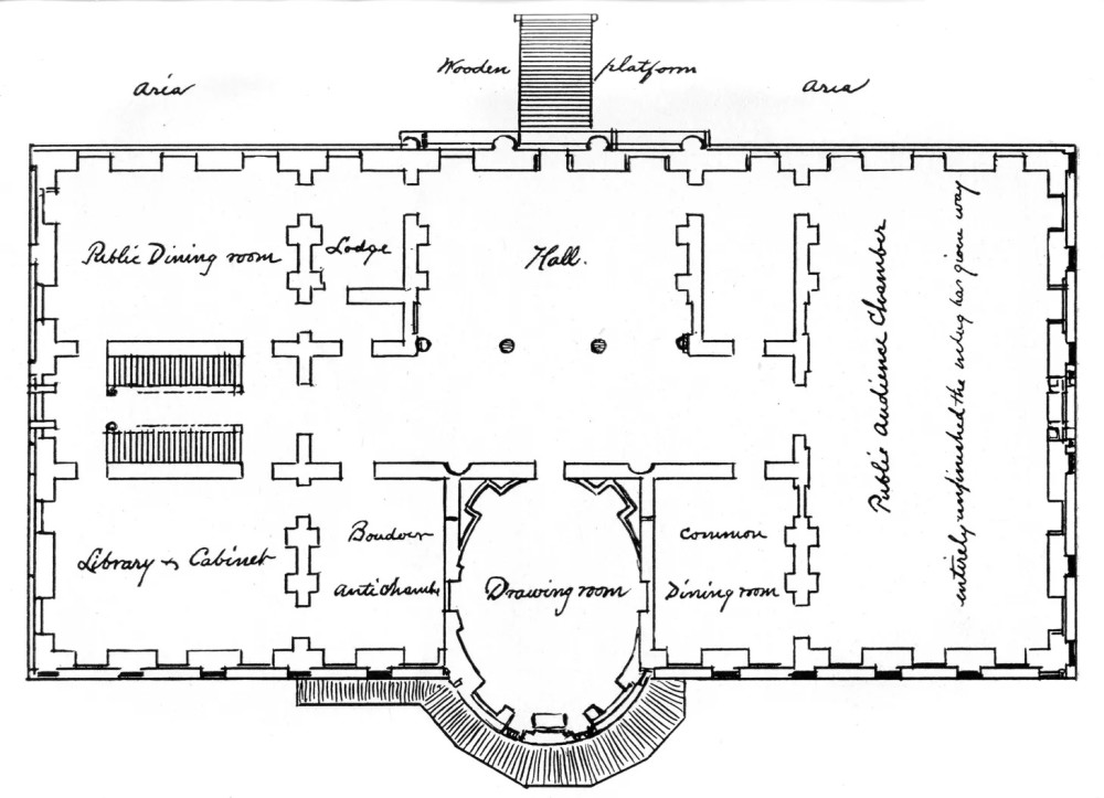 美国白宫建筑设计平面图