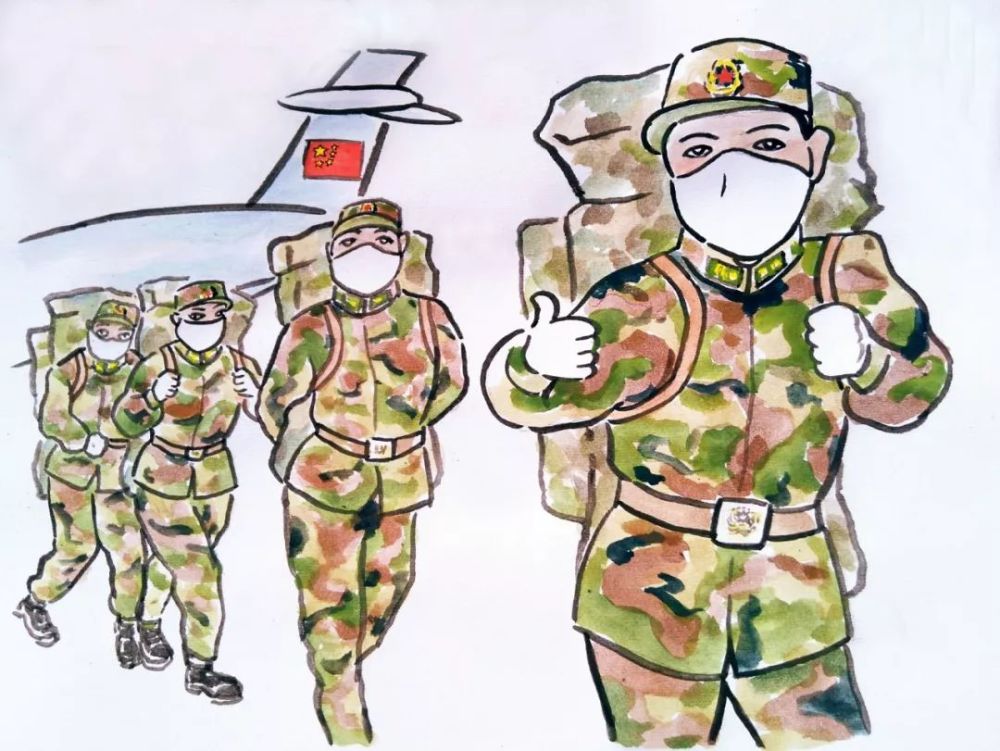 画出好故事,绘出正能量:向奋斗在疫情一线的人民解放军医护人员致敬!