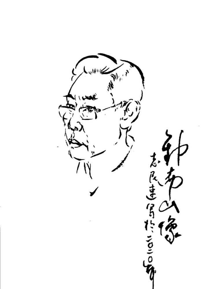 《速写钟南山像》