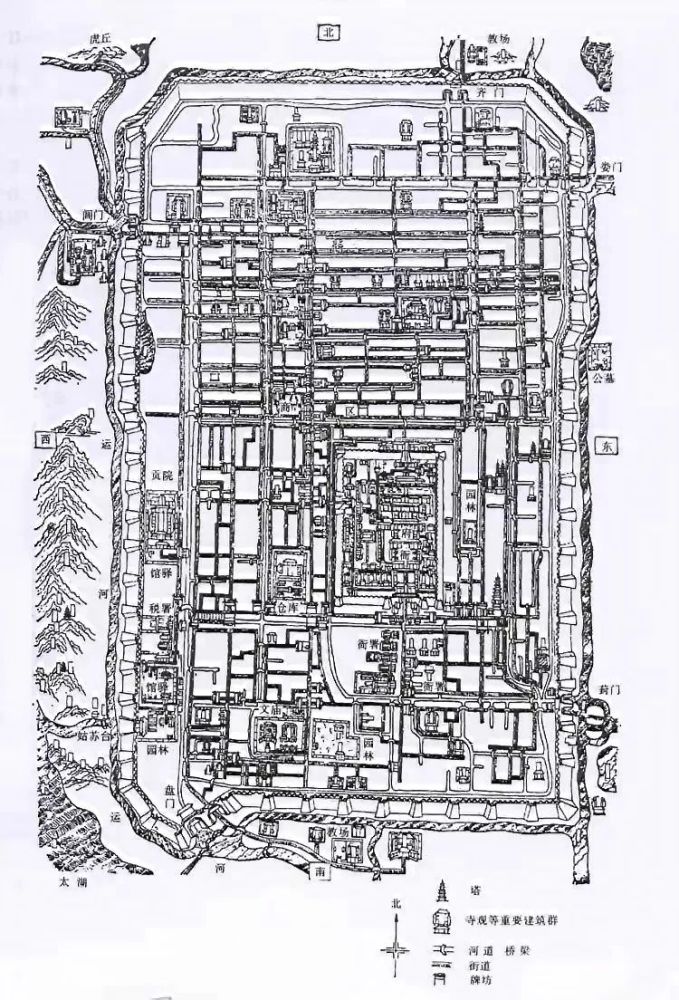 绍定二年(1229年)郡守李寿朋重建坊市故实,刊刻《平江图》后,今天苏州