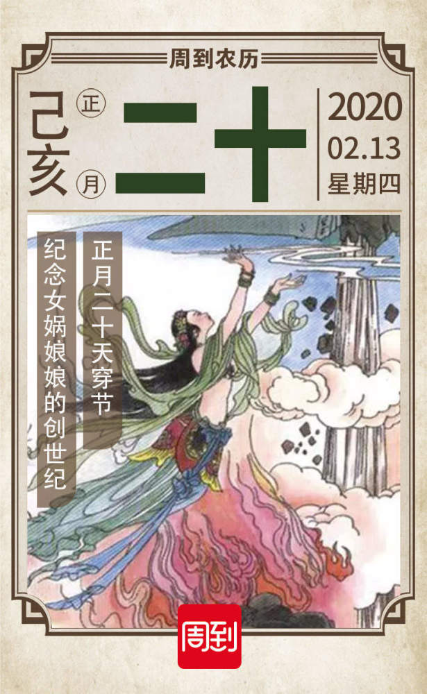 正月二十天穿节 纪念女娲娘娘的创世纪