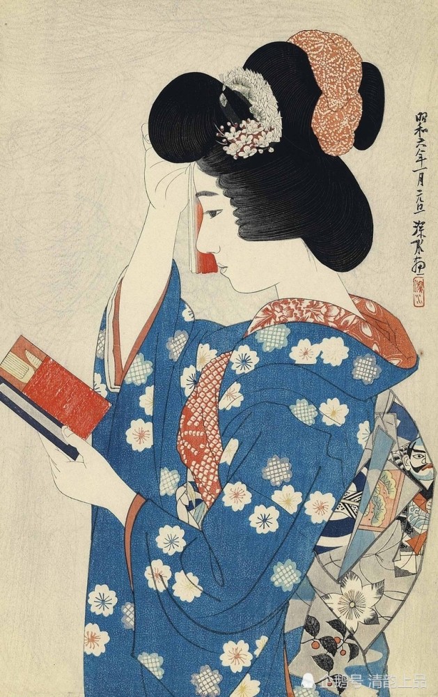 日本现代绘画大师,伊东深水绘画作品欣赏