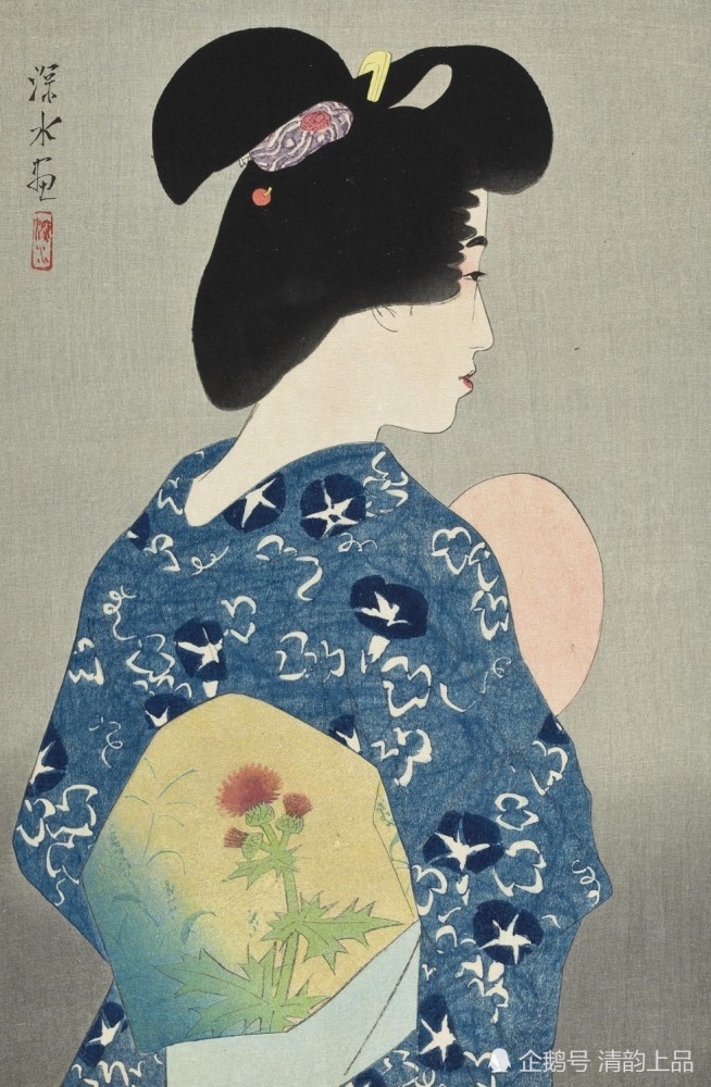 日本现代绘画大师,伊东深水绘画作品欣赏
