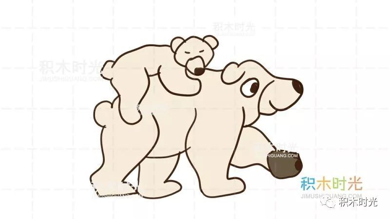 动物简笔画大全,画北极熊简笔画