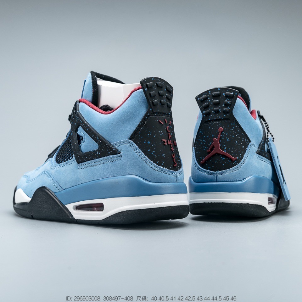 乔丹air jordan4xts 蓝麂皮联名aj4经典篮球鞋!