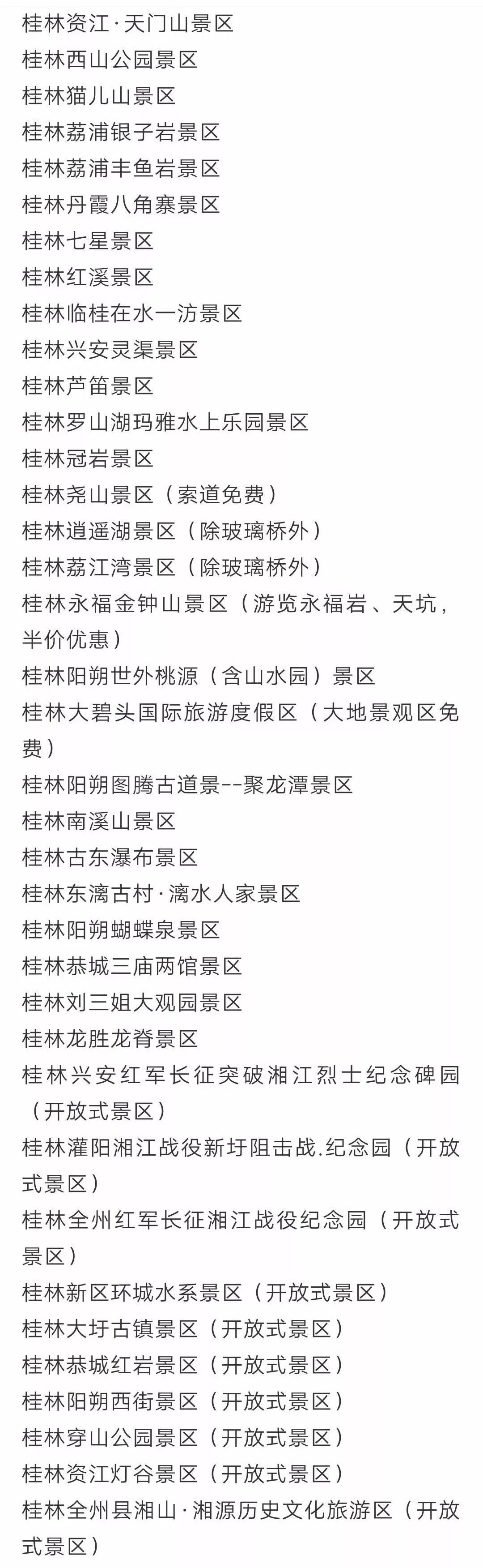 桂林80家a级景区对全国医务工作者免费开放一年!