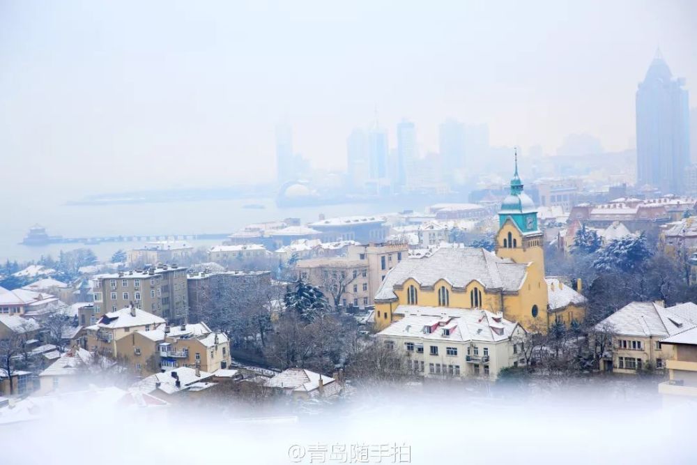 青岛雪图片大全 崂山雪景图片