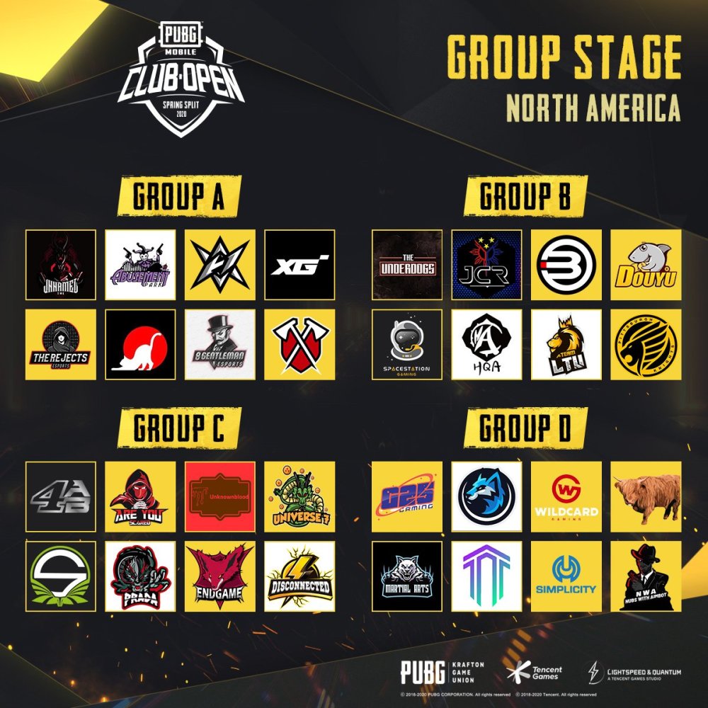 csgo:pubgm官宣pmco北美和北非地区的小组赛参赛战队