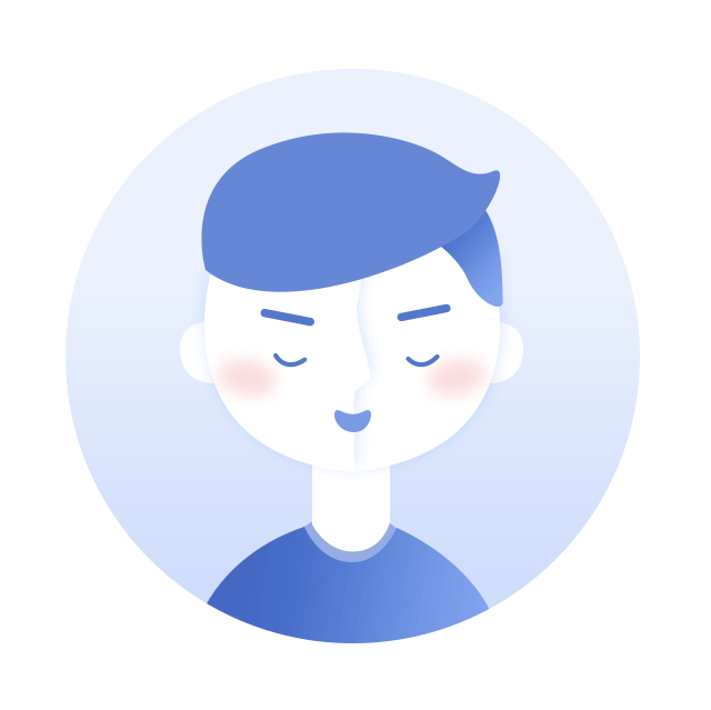 ps矢量插画-头像眨眼gif