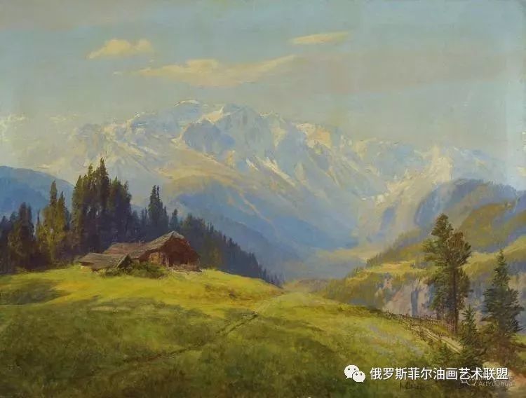 奥地利艺术家康拉德·佩特里德斯风景油画作品欣赏