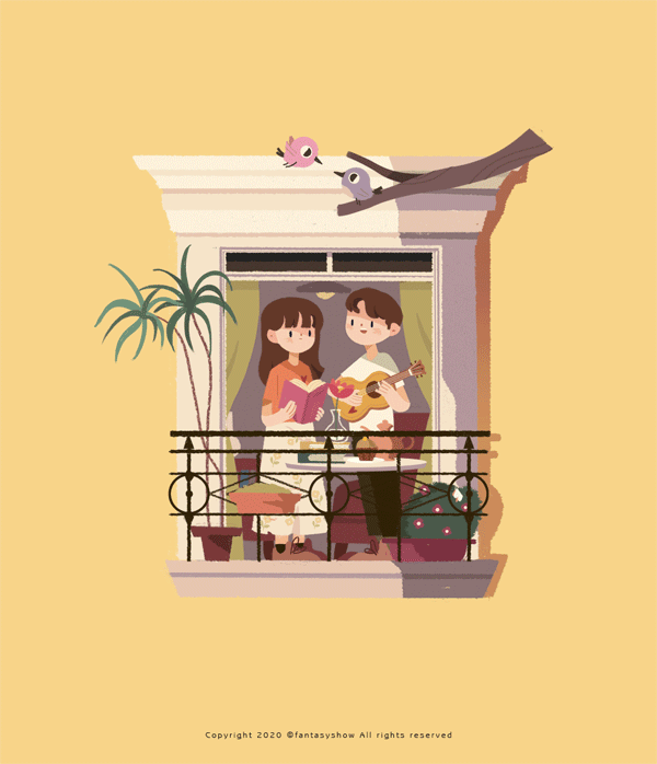 超人气小哥哥用插画描绘出一个人最舒心的状态,超暖心