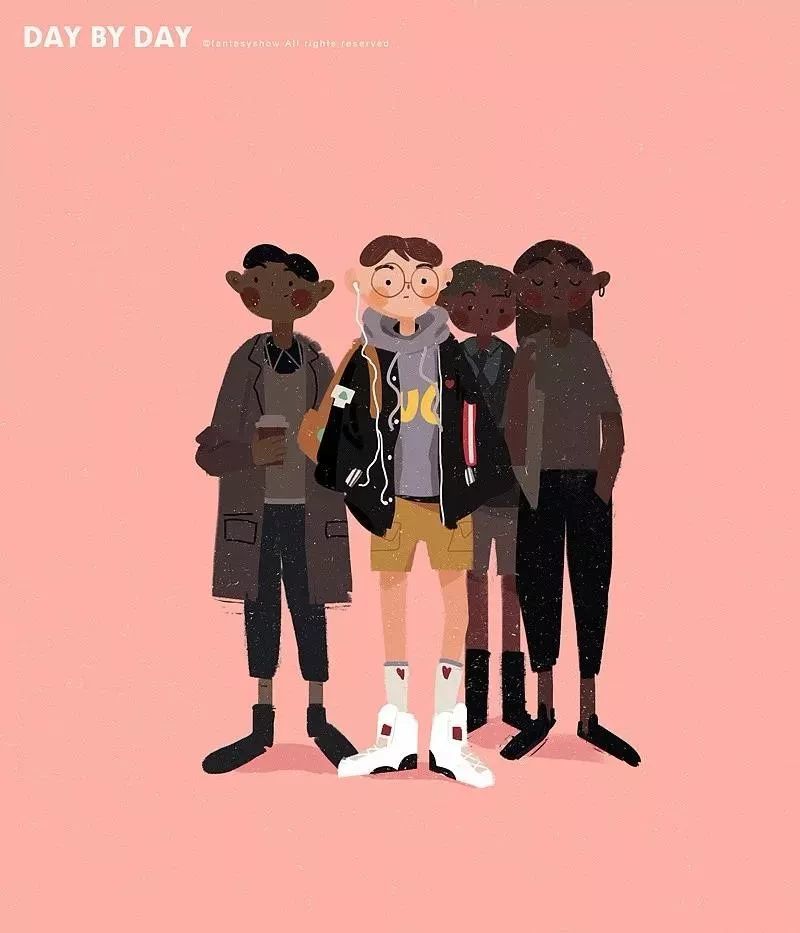 超人气小哥哥用插画描绘出一个人最舒心的状态,超暖心