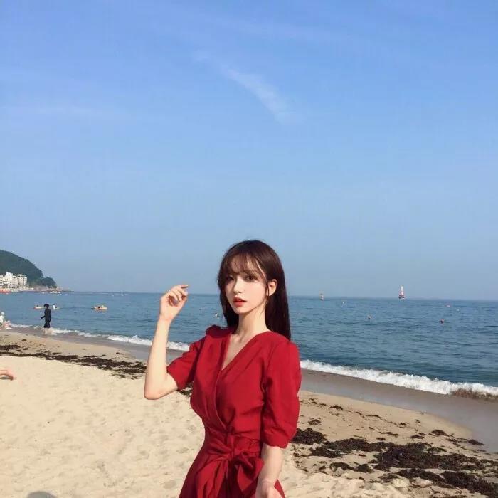 蓝色系女生头像
