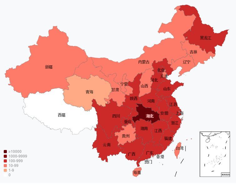 全国疫情地图中,海南从"红色"转"粉红"!