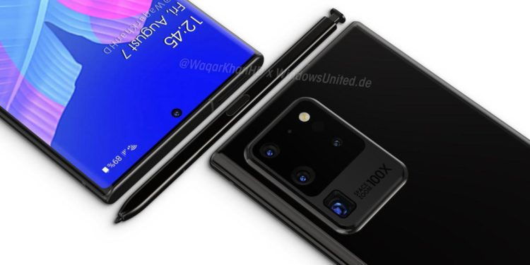 三星galaxy note 20系列渲染图曝光:有望突破7寸屏