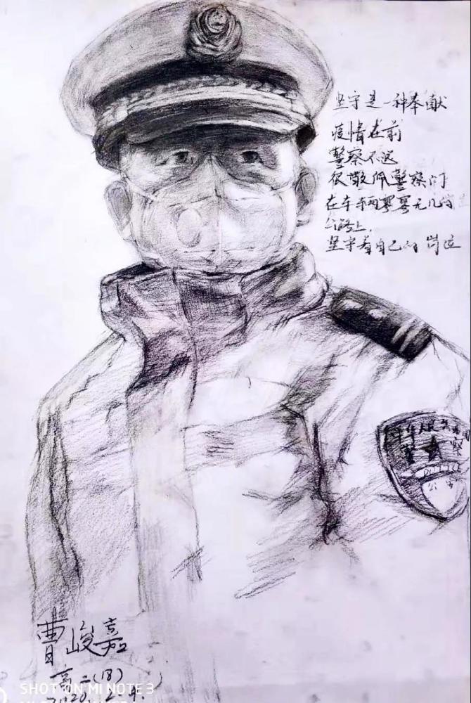 衢高学子以笔作枪,以画战"疫",致敬勇士