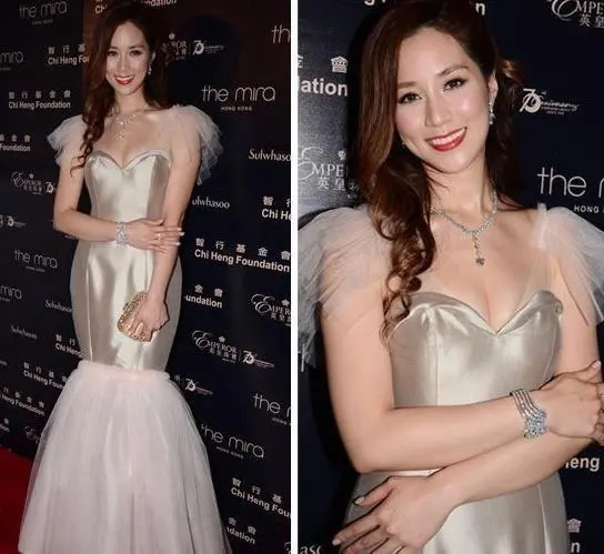 千亿媳妇徐子淇真有"贵妇脸",穿亮面鱼尾连衣裙亮相,气质惊艳