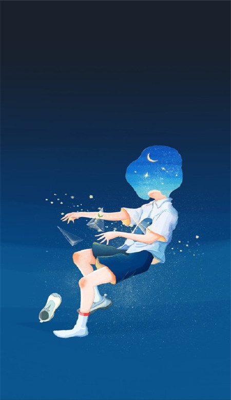 蓝色系背景图:愿你不被沉寂在深巷,有梦就在不远方!