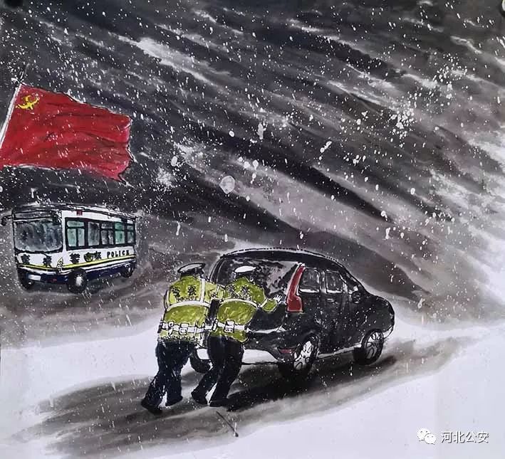 【疫情当前 警察不退】于恩华抗疫绘画作品