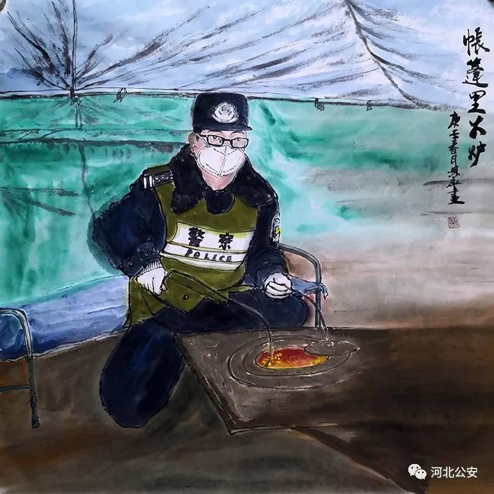 【疫情当前 警察不退】于恩华抗疫绘画作品