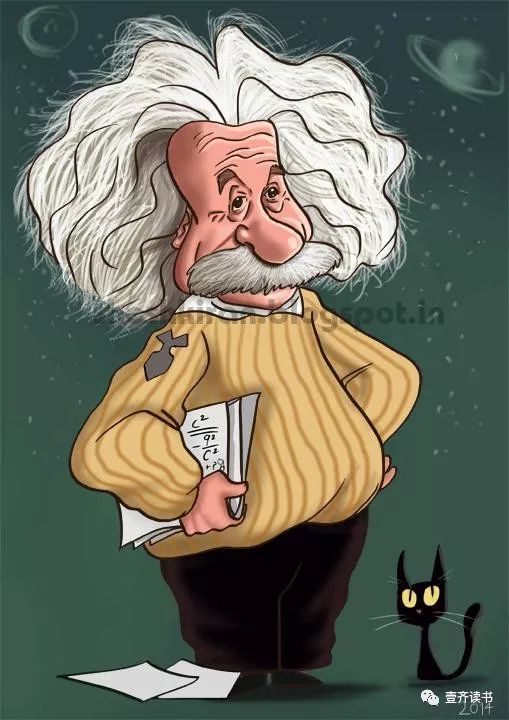 爱因斯坦肖像漫画精选,大科学家变成可爱的老头