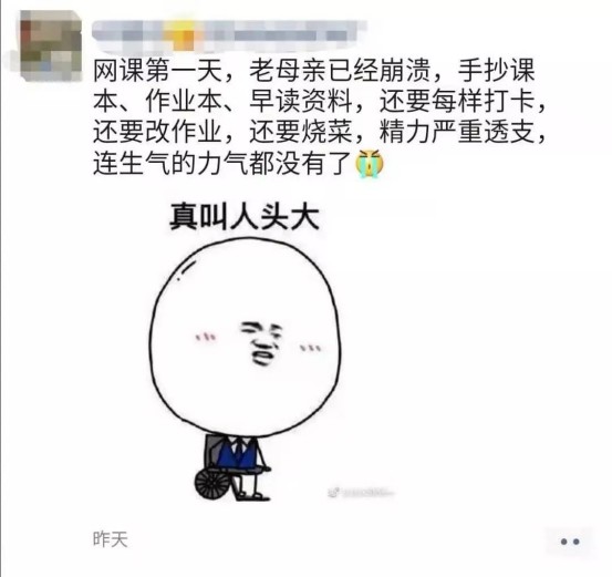 被网课逼疯的家长,被捆在电视前的孩子