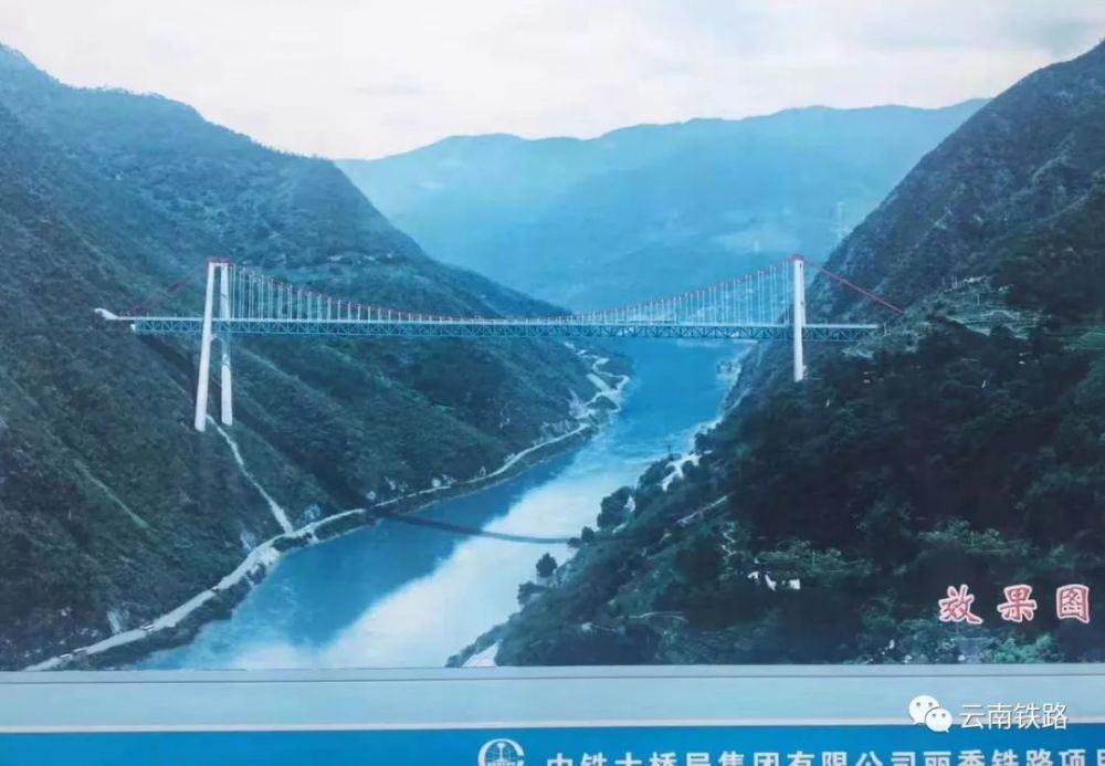 丽香铁路金沙江特大桥效果图 2019年丽香铁路捷报频传