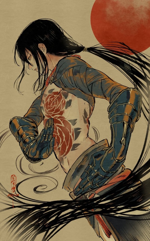 插画师 壶也 作品品鉴:日本传统风与现代幻想的结合