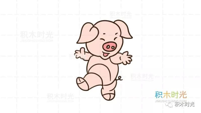 动物简笔画大全:画小猪简笔画