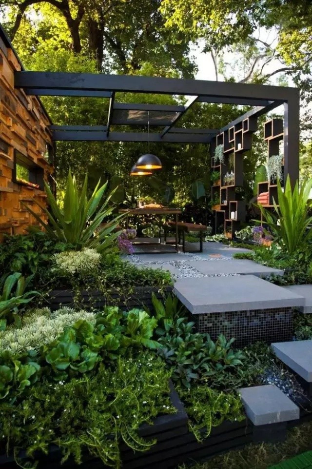 13个庭院花园设计,聊天喝茶晒太阳,惬意!