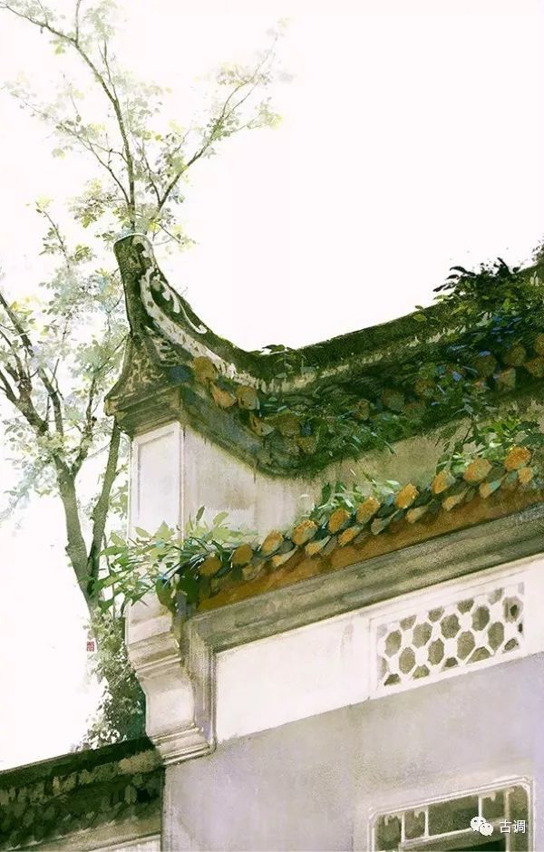 唯美古风图片壁纸素材,有意境的屋檐之美
