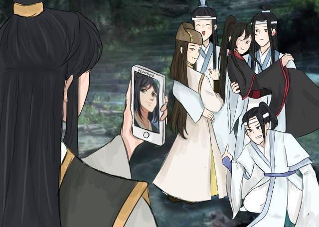 《魔道祖师》众人拍照片,金凌全家福超温馨,蓝忘机的屏幕亮了