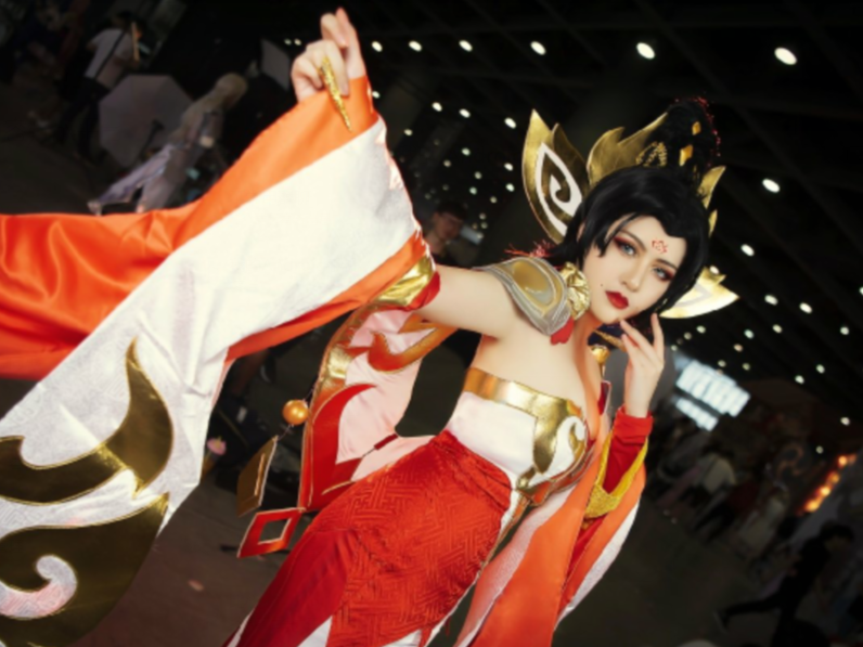 cosplay王者武则天,王者荣耀伽罗cos 武则天,王者武则天,美女cos,cos武则天,国漫