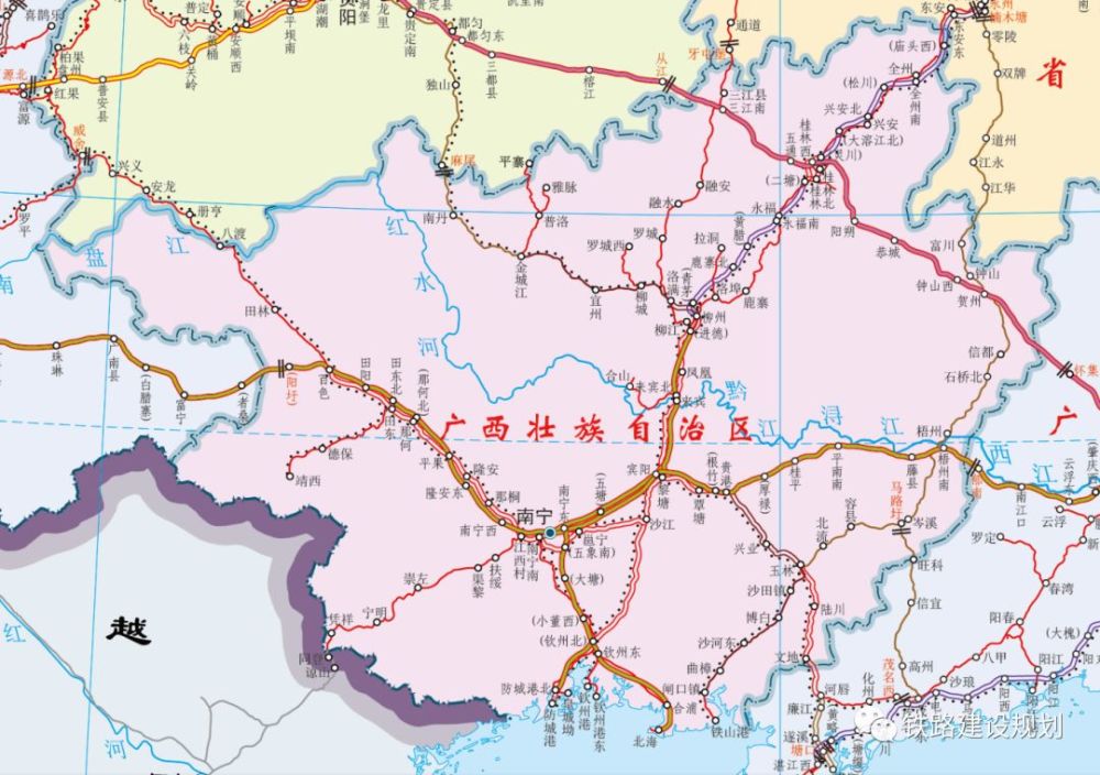 各省市区铁路建设及规划情况详览广西篇