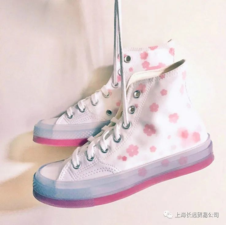 2020 网红夏季果冻 匡威converse1970水晶白樱花粉