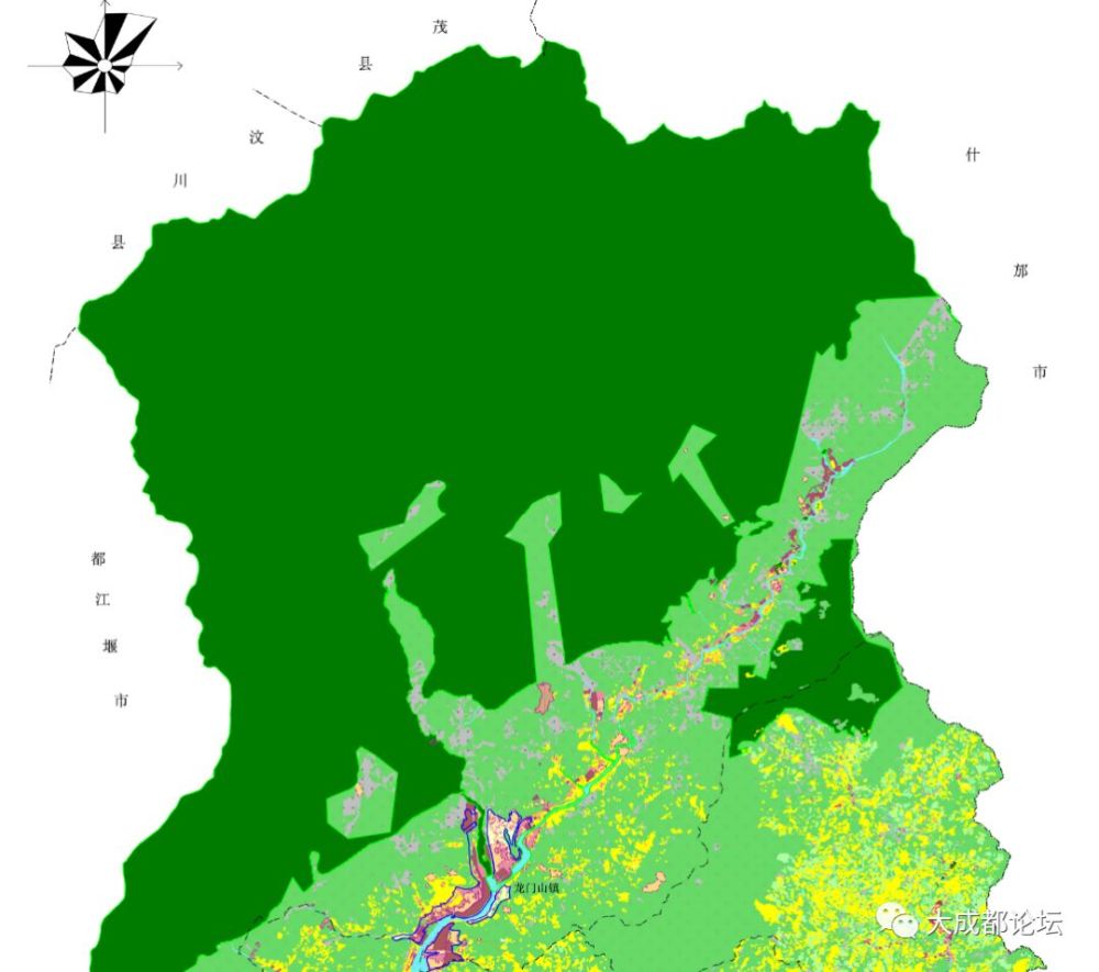 成都彭州市土地利用总体规划图